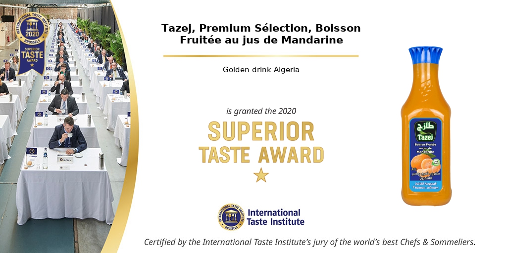 Tazej, Premium Sélection, Boisson Fruitée au jus de Mandarine